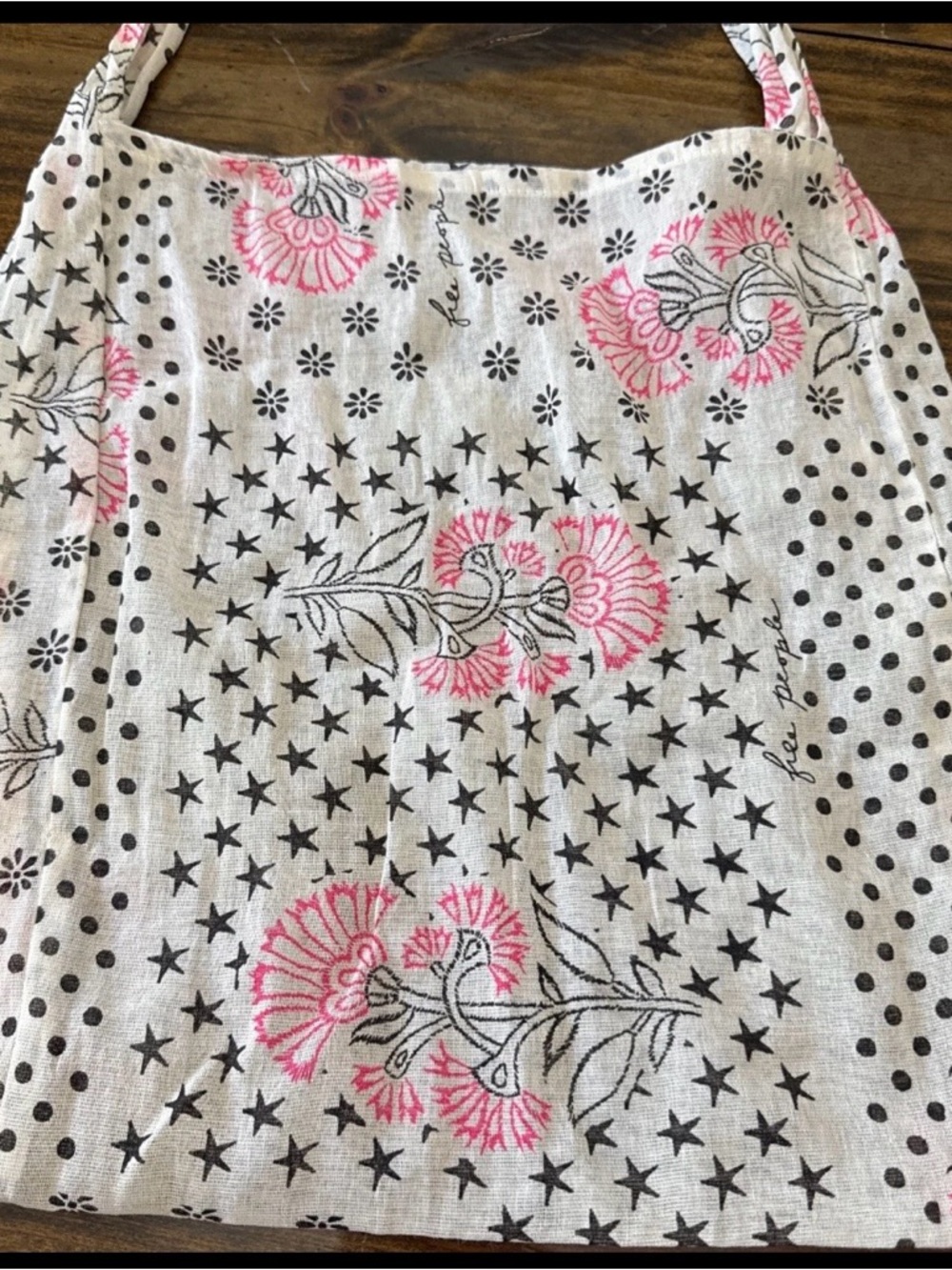 Free People Cream Shoulder Satchel with Pink Floral Print - Picture 2 of 12